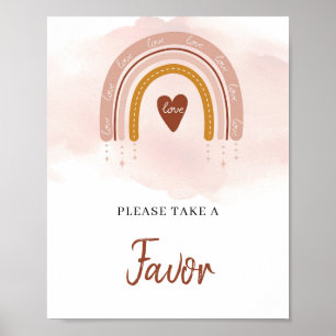 Trendy Boho Kupfer Rost Rost Roush Regenbogen Gefa Poster