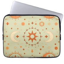 Trendy Boho Laptop Sleeve | Spirituelle Sonne & Mo