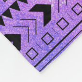 Trendy Boho Lila Space Nebel Tribal Elefant Fleecedecke (Ecke)