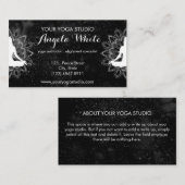 Trendy Boho Mandala Chic Celestial Schwarz-weiß Visitenkarte (Vorne/Hinten)