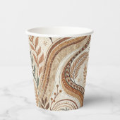 Trendy Boho Muster Paper Cups Pappbecher (Vorderseite)