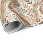 Trendy Boho Muster Wrapping Paper Roll Geschenkpapier (Rolleneckpunkt)