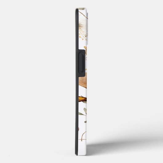 Trendy Boho neutrale Wildblumen im Herbst auf Weiß Case-Mate iPhone Hülle (Rückseite / Rechts)