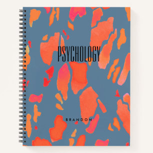 Trendy BOHO Orange Abstrakt Subject Notizblock