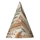 Trendy Boho Pattern Paper Party Hat Partyhütchen (Rückseite)