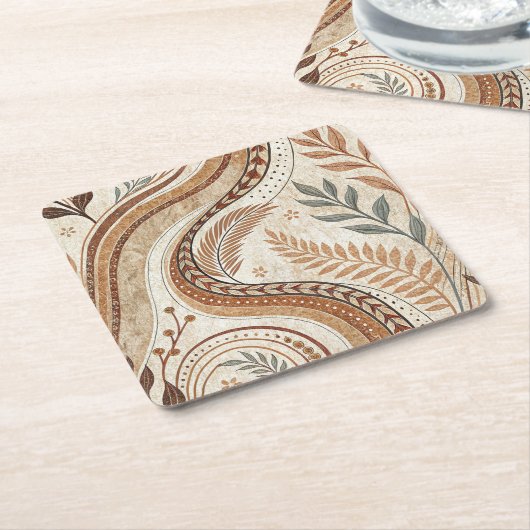 Trendy Boho Pattern Paper Untersetzer (angewinkelt)