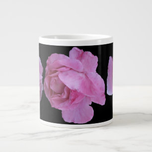Trendy boho pink Französisch Rose Schwarz moderne  Jumbo-Tasse