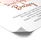 Trendy Boho Rainbow Say Baby Game Sign Poster (Ecke)