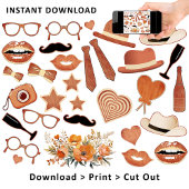 Trendy Boho Rustic Fun Foto Stand Wedding Props Poster