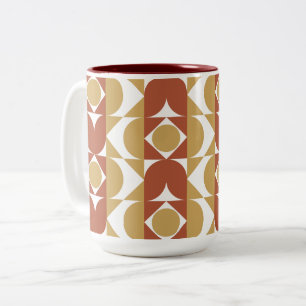 trendy boho Stil bunt geometrisch Muster Zweifarbige Tasse