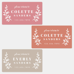 Trendy Boho Trio Waterproof Name Etiketten