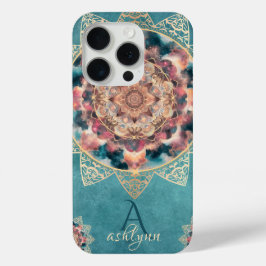 Trendy Boho Wasserfarbnebel Gold Blume Mandala Case-Mate iPhone Hülle