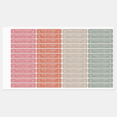 Trendy Boho Waterproof Name Labels Etiketten (Blatt)