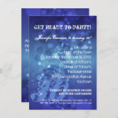 Trendy Bokeh Party Einladung (Vorne/Hinten)