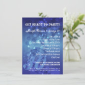 Trendy Bokeh Party Einladung (Stehend Vorderseite)