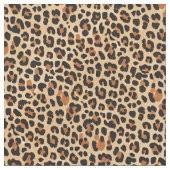Trendy Bold Brown und Beige Leopard Print Pattern Stoff (Nahaufnahme)