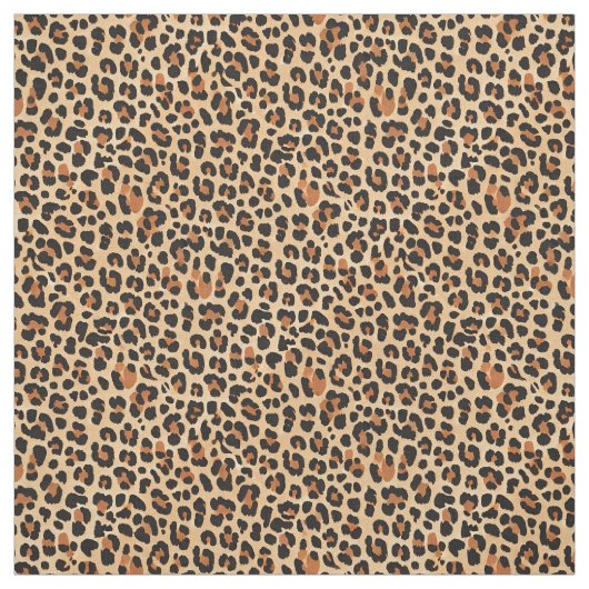 Trendy Bold Brown und Beige Leopard Print Pattern Stoff (Muster)
