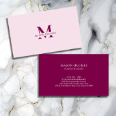 Trendy Bold Chic Monogram Visitenkarte