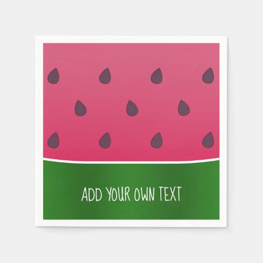 Trendy Bold Custom Watermelon Serviette (Vorderseite)
