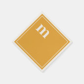 Trendy Bold Lower Case Monogram Marigold Yellow Serviette (Ecke)