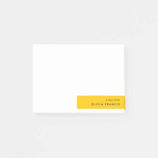 Trendy Bold Mustard Yellow Minimal einfach Post-it Klebezettel (Vorderseite)