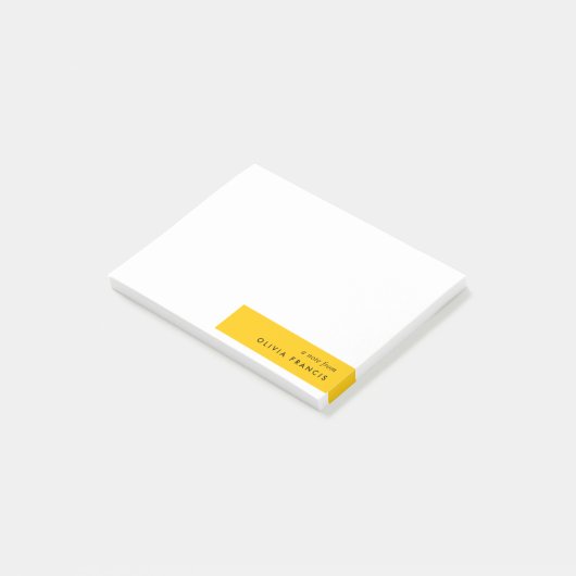 Trendy Bold Mustard Yellow Minimal einfach Post-it Klebezettel (angewinkelt)