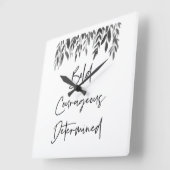 Trendy Bold mutig entschlossen Quadratische Wanduhr (Winkel)