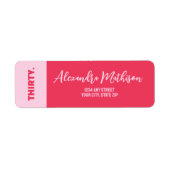 Trendy Bold Pink und Red Girly 30. Geburtstag (Vorne)