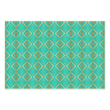 Trendy Bold Türkise Blue und Gold Print