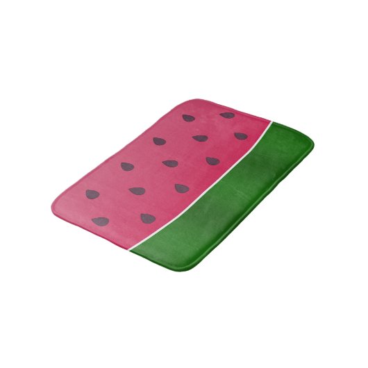 Trendy Bold Watermelon Graphic Badematte (Schrägansicht)