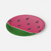 Trendy Bold Watermelon Graphic Pappteller (Schrägansicht)