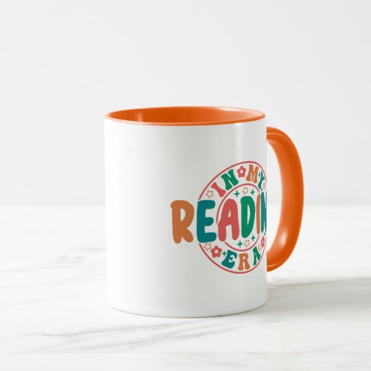 Trendy Book Lover "In My Reading Era" Sticker Tasse (VorderseiteRechts)