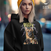 Trendy Bootleg Personalisiert Dog Foto 90er Hoodie