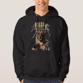 Trendy Bootleg Personalisiert Dog Foto 90er Hoodie (Vorderseite)