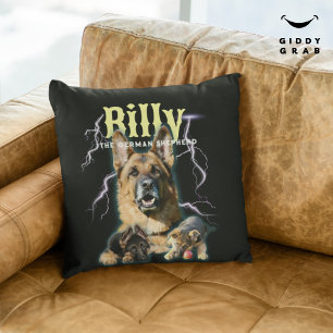 Trendy Bootleg Personalisiert Dog Foto 90er Kissen