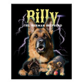 Trendy Bootleg Personalisiert Dog Foto 90er Poster (Vorderseite)