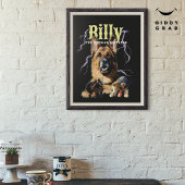 Trendy Bootleg Personalisiert Dog Foto 90er Poster
