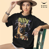 Trendy Bootleg Personalisiert Dog Foto 90er T-Shirt