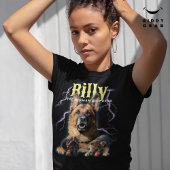 Trendy Bootleg Personalisiert Dog Foto 90er T-Shirt