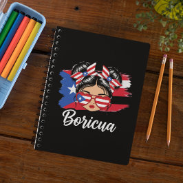 Trendy Boricua Girl Puerto Rico Flag Notizblock