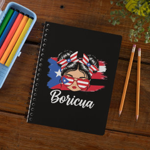 Trendy Boricua Girl Puerto Rico Flag Notizblock