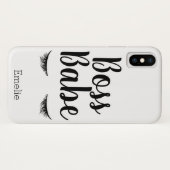 Trendy Boss Babe Eyelashes Case-Mate iPhone Hülle (Rückseite (Horizontal))