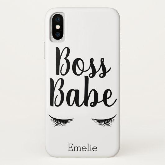 Trendy Boss Babe Eyelashes Case-Mate iPhone Hülle (Rückseite)
