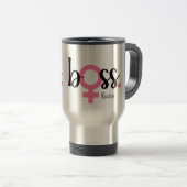 Trendy Boss Lady Moderne Typografie Custom Travel Reisebecher (VorderseiteRechts)