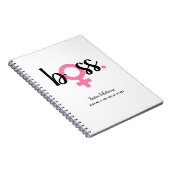 Trendy Boss Lady Moderne Typografie Notizblock (Rechte Seite)