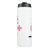 Trendy Boss Lady Moderne Typografie Pink Black Thermosbecher (Vorderseite)