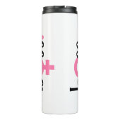 Trendy Boss Lady Moderne Typografie Pink Black Thermosbecher (Rückseite)