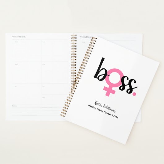 Trendy Boss Lady Moderne Typografie Planer (Anzeige)