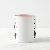 Trendy Boss Lady Typografie Tasse (Zentrum)