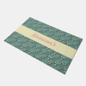 Trendy Botanical Mit Monogramm Doormat Fußmatte (Schrägansicht)